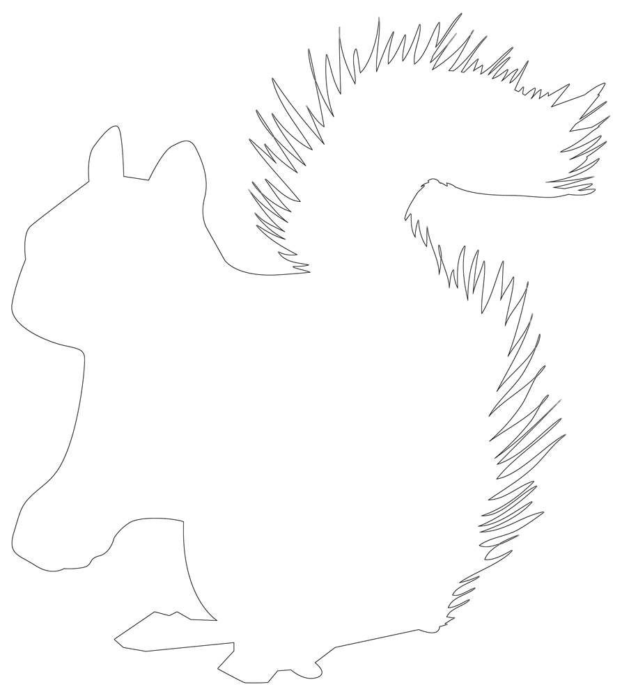 Squirrel Outline Black U0026 White Squirrel Line Art Squirrel Outline Black U0026 White Squirrel Line Art