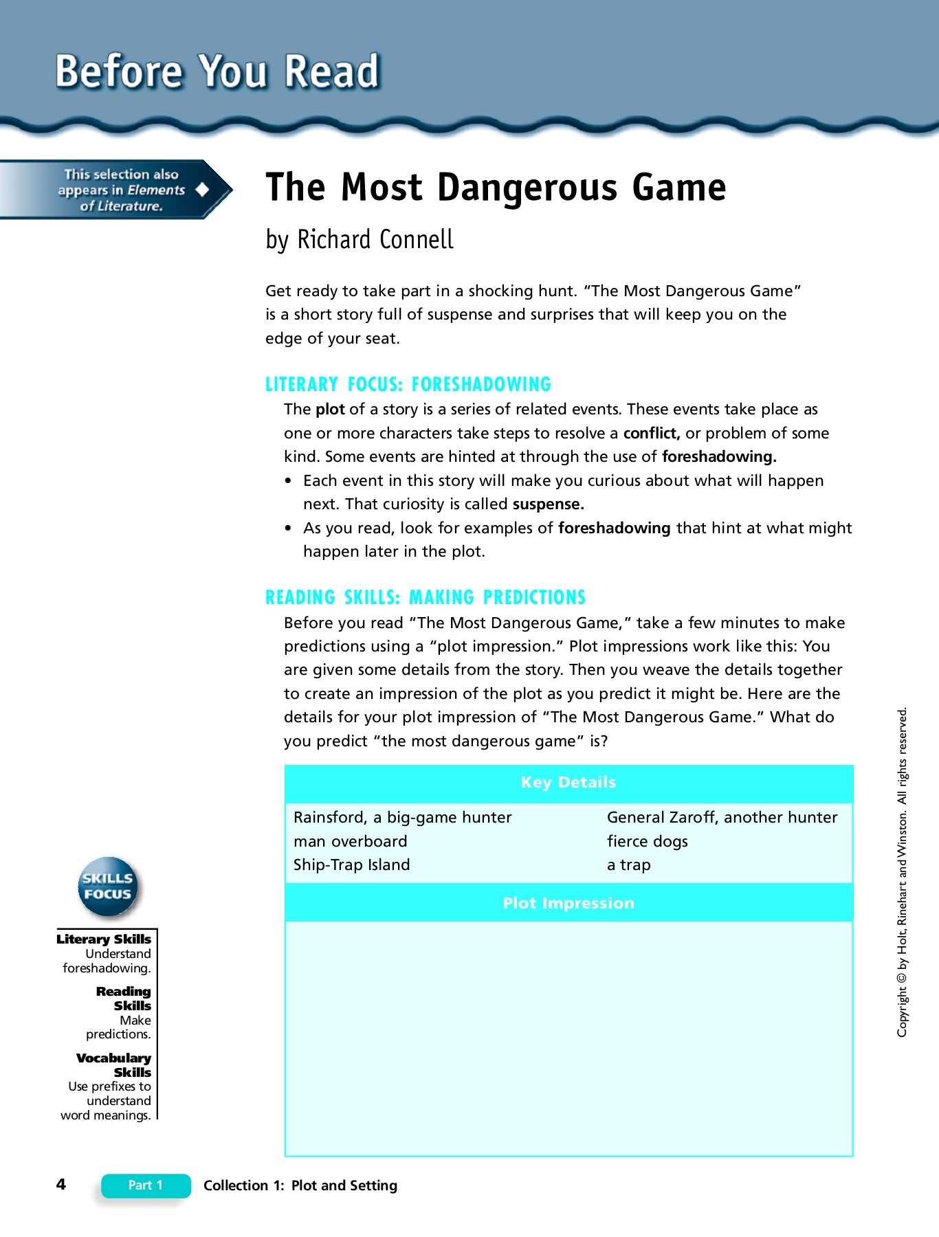 SS1 The Most Dangerous Game Catherinescrossculturalcafe Page 
