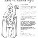 St Nicholas Coloring Pages Prayer Sheet U0026 Paper Craft Download Pack TheCatholicKid