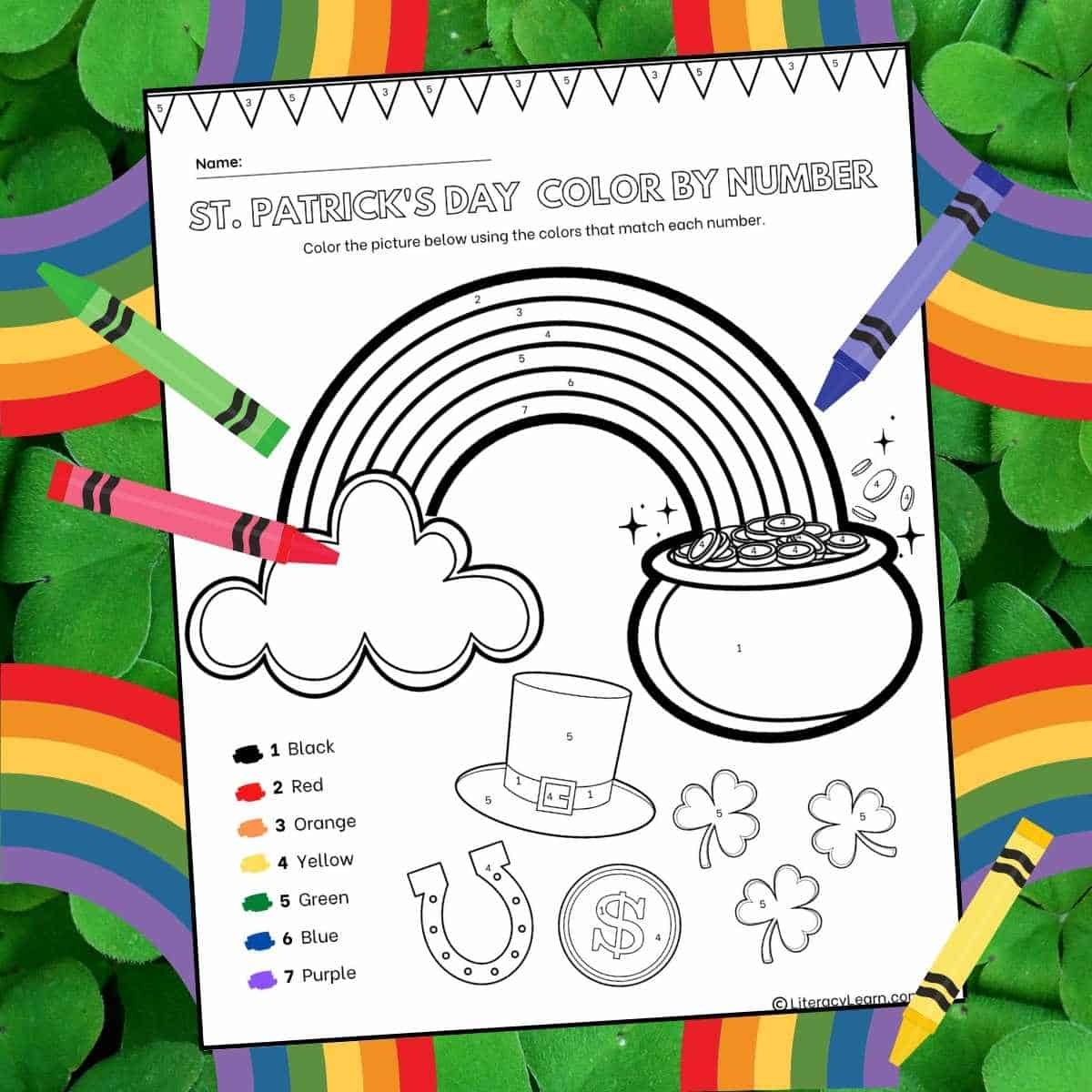 saint patrick s day coloring printables