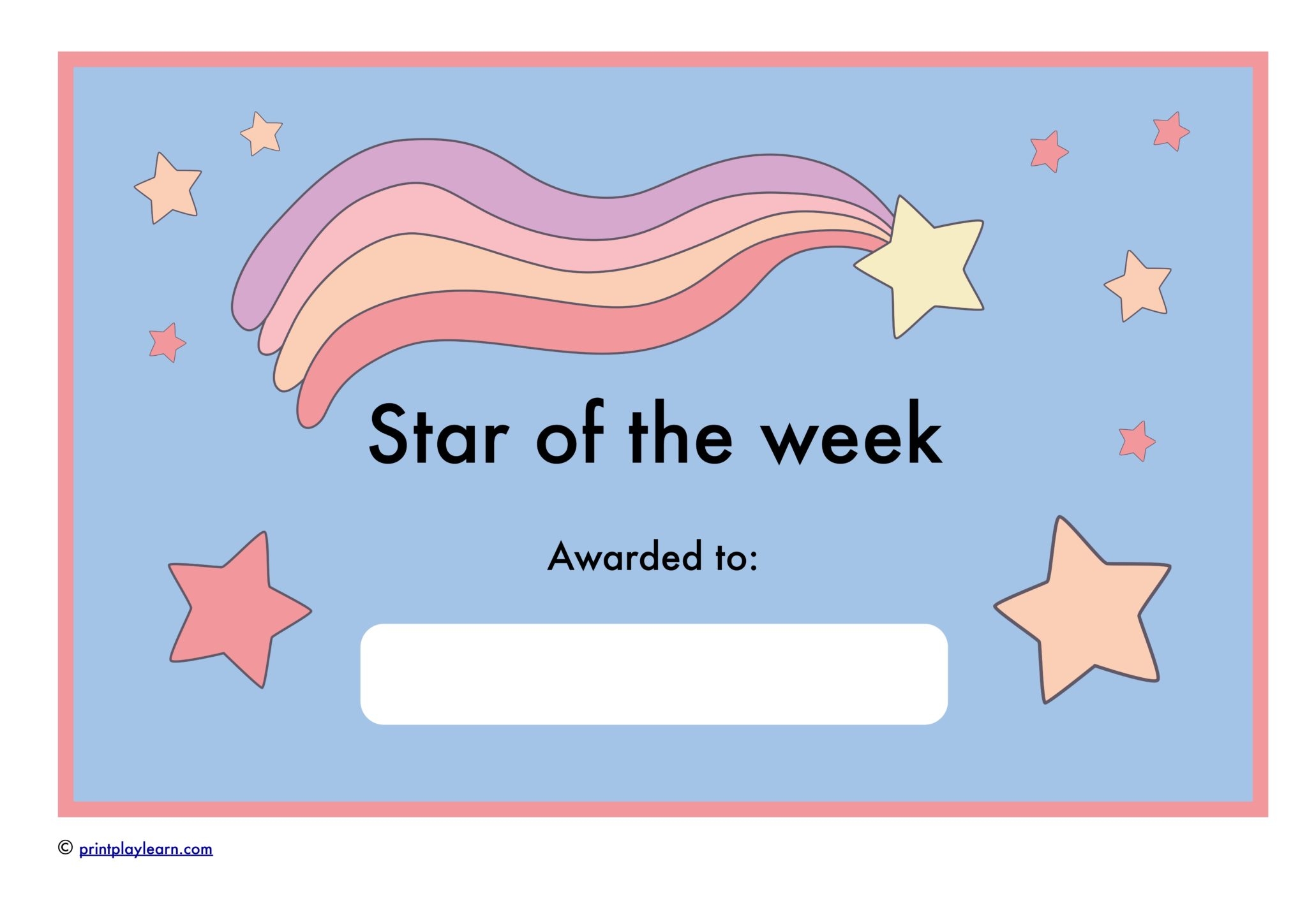 Star Of The Week Certificate Printable Teaching Resources 