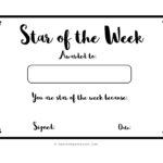 Star Of The Week Certificate Printable Teaching Resources 