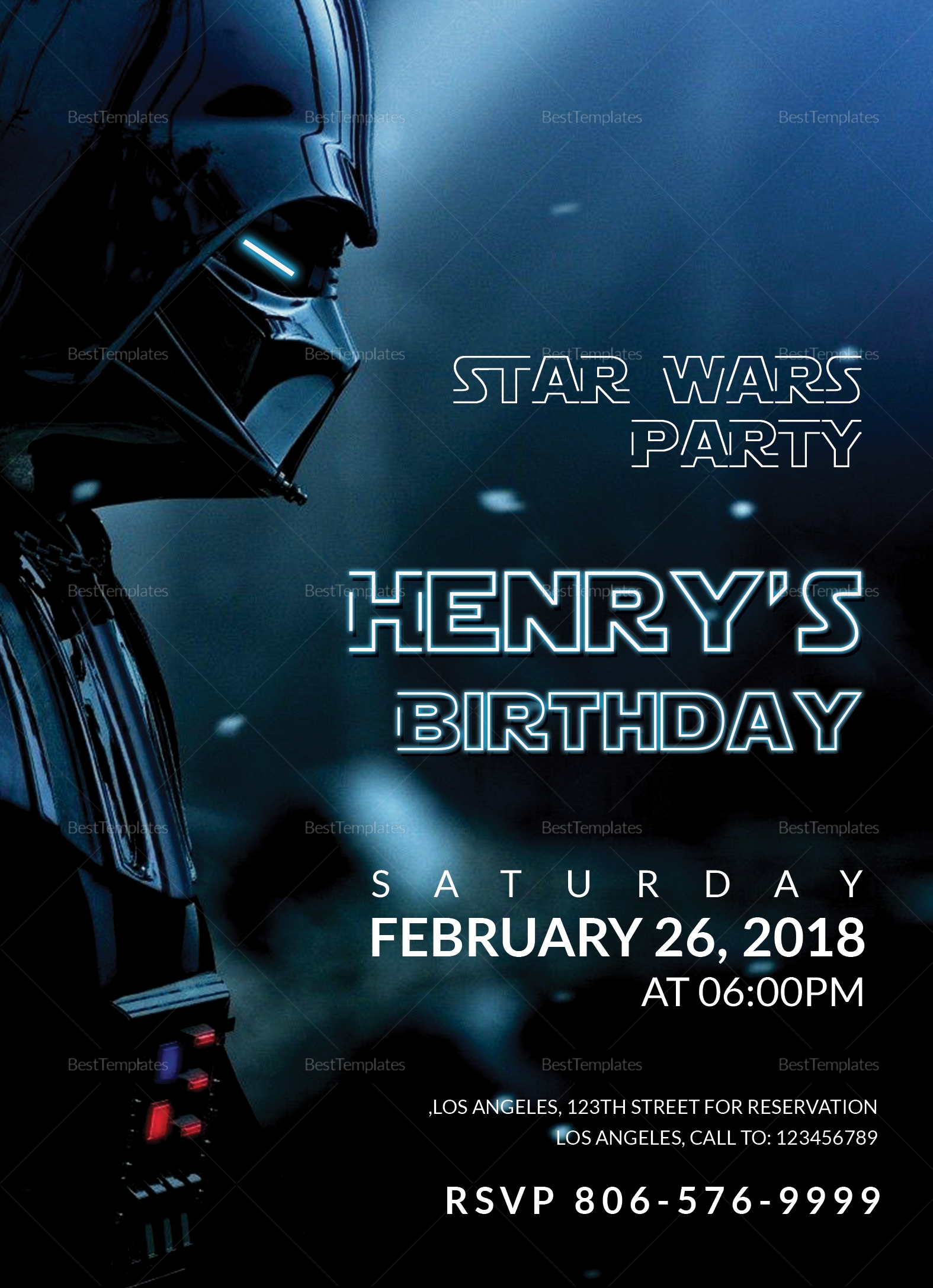 star wars party invitations printable free