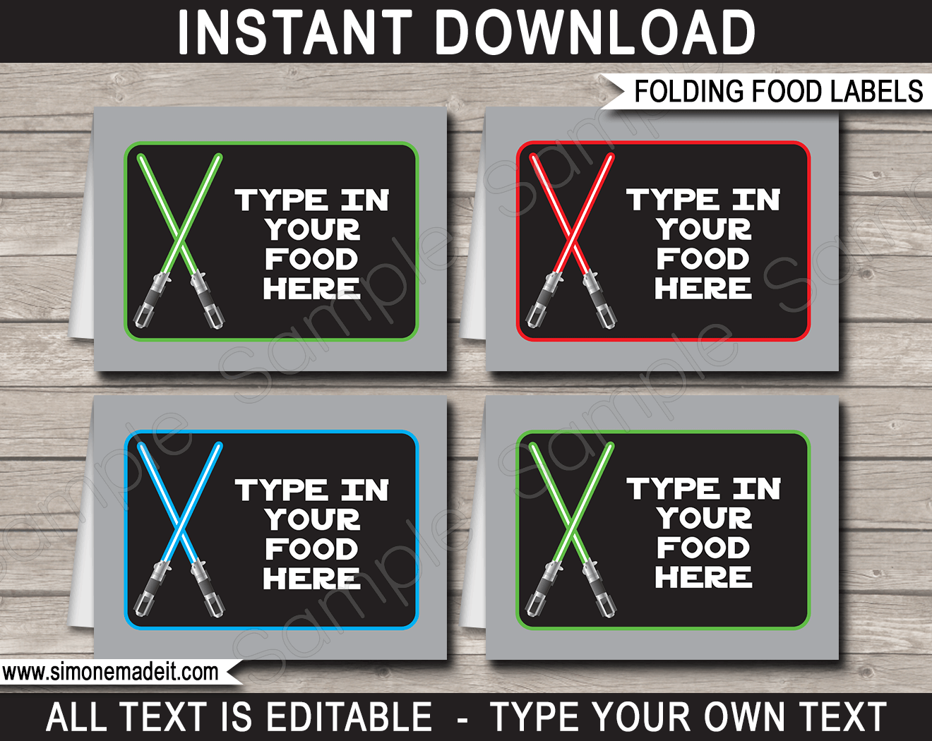 Star Wars Party Food Labels Template Star Wars Party Food Labels Template