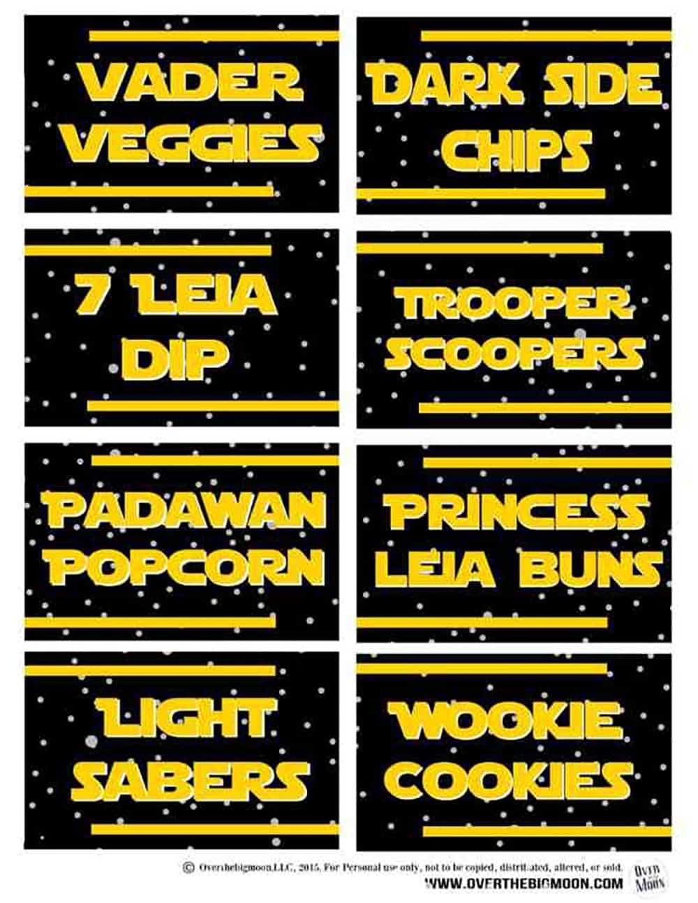 Star Wars Printables And Party Ideas Over The Big Moon Star Wars Printables And Party Ideas Over The Big Moon