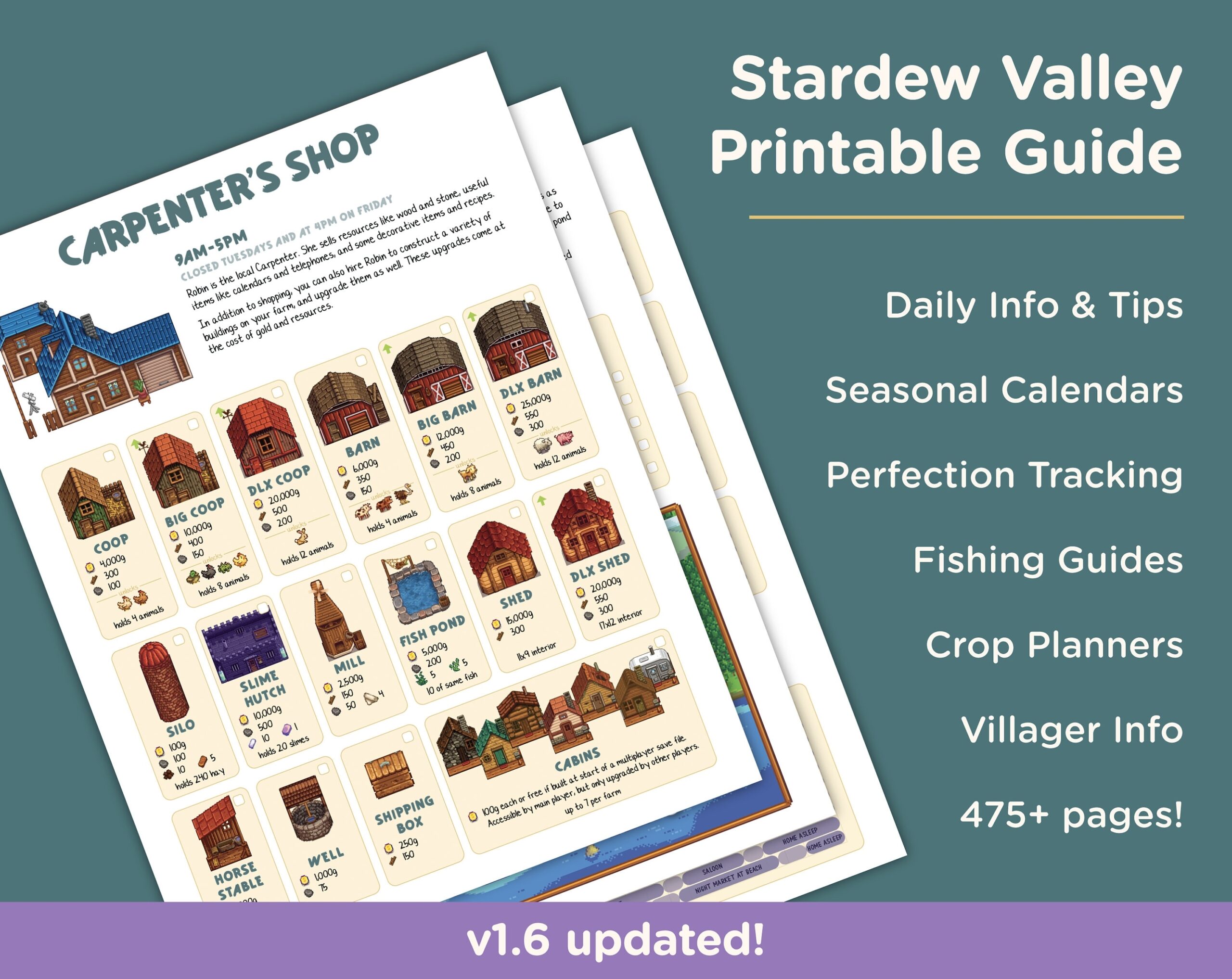 stardew valley printable gift guide