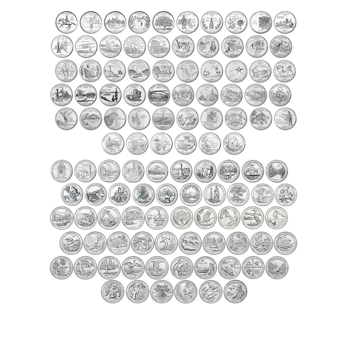 State Territorial Quarters U0026 National Park Quarters In 2 Map Folders 20160744 HSN