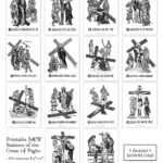 Stations Of The Cross 8 5 X 11 Black U0026 White Art Prints Printable 