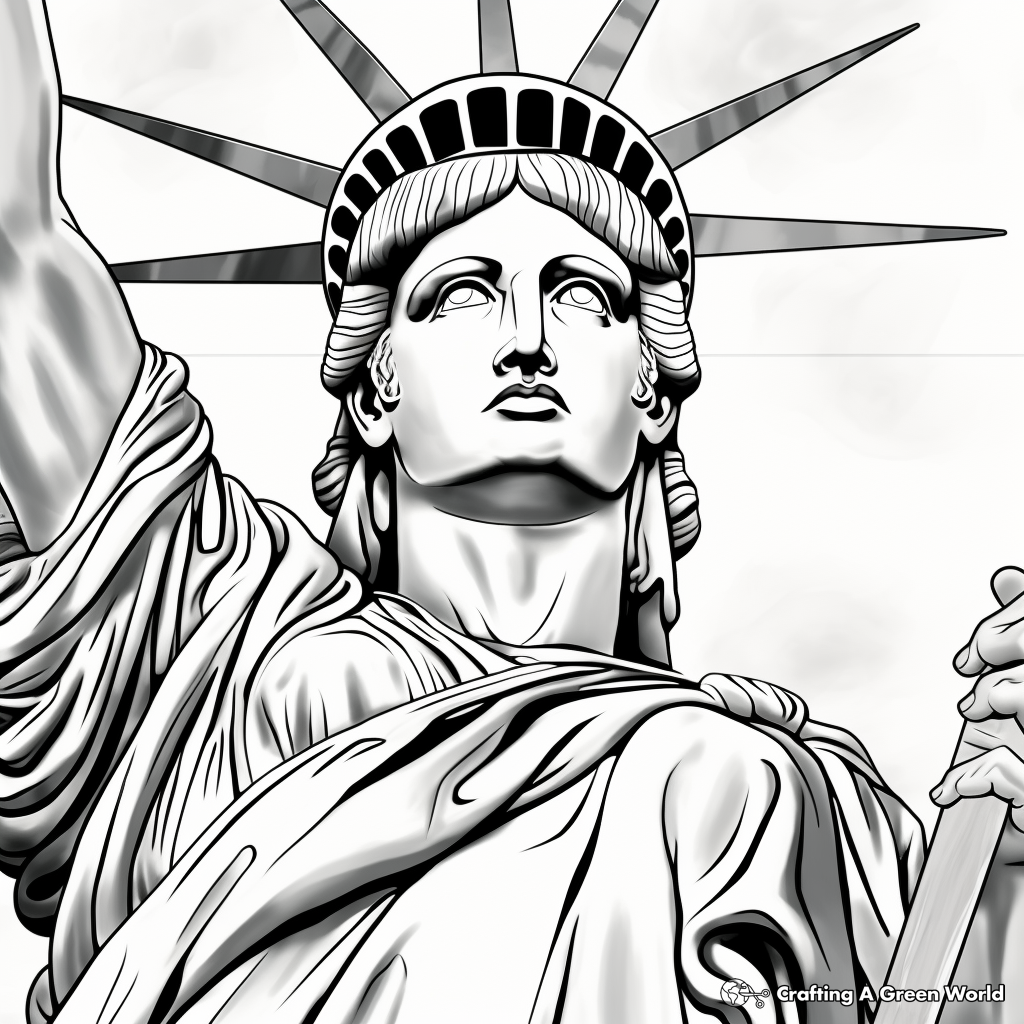 Statue Of Liberty Coloring Pages Free U0026 Printable 