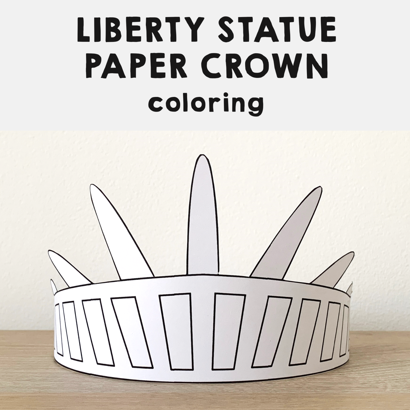 Statue Of Liberty Paper Crown Printable Craft Made By Teachers
