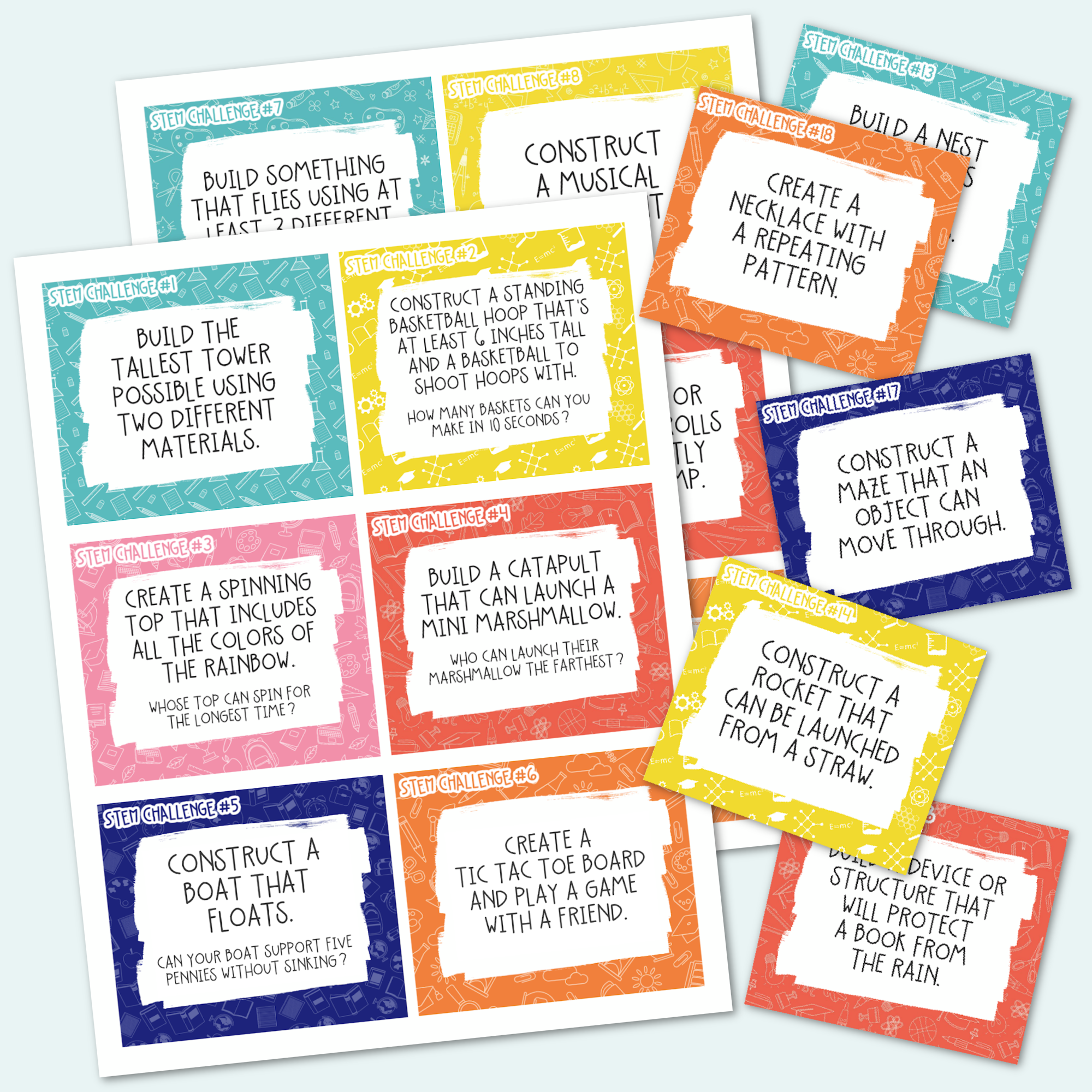 STEM Challenge Cards Free Printable Kara Creates STEM Challenge Cards Free Printable Kara Creates