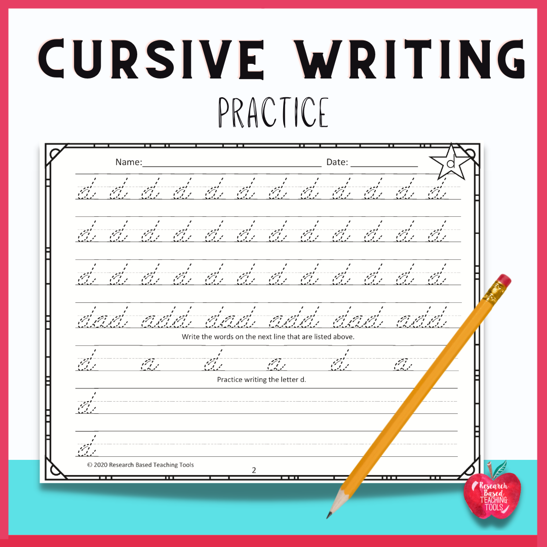 free printable cursive handwriting worksheets