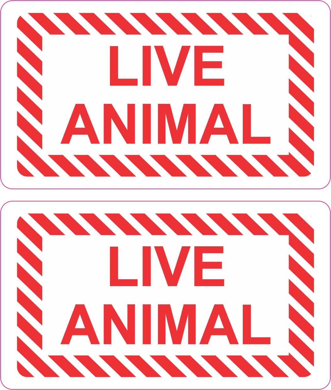 StickerTalk Live Animal Vinyl Stickers 1 Sheet Of 2 Stickers 3 5 Inches X 2 Inches Each