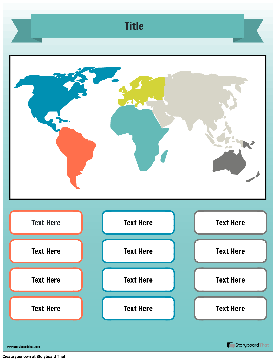 Storyboard That Free Continents Worksheets For Geography