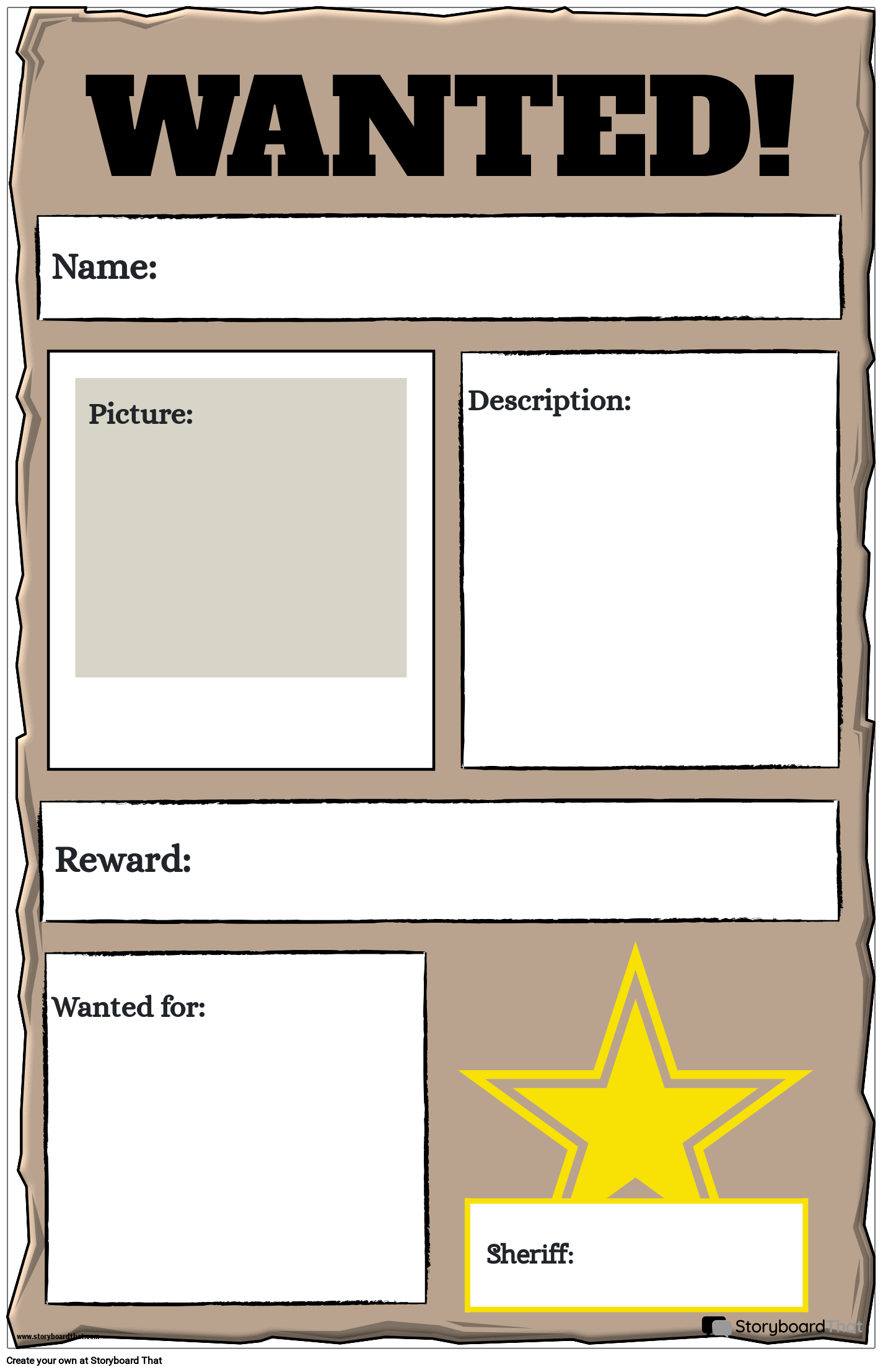 printable wanted poster template free
