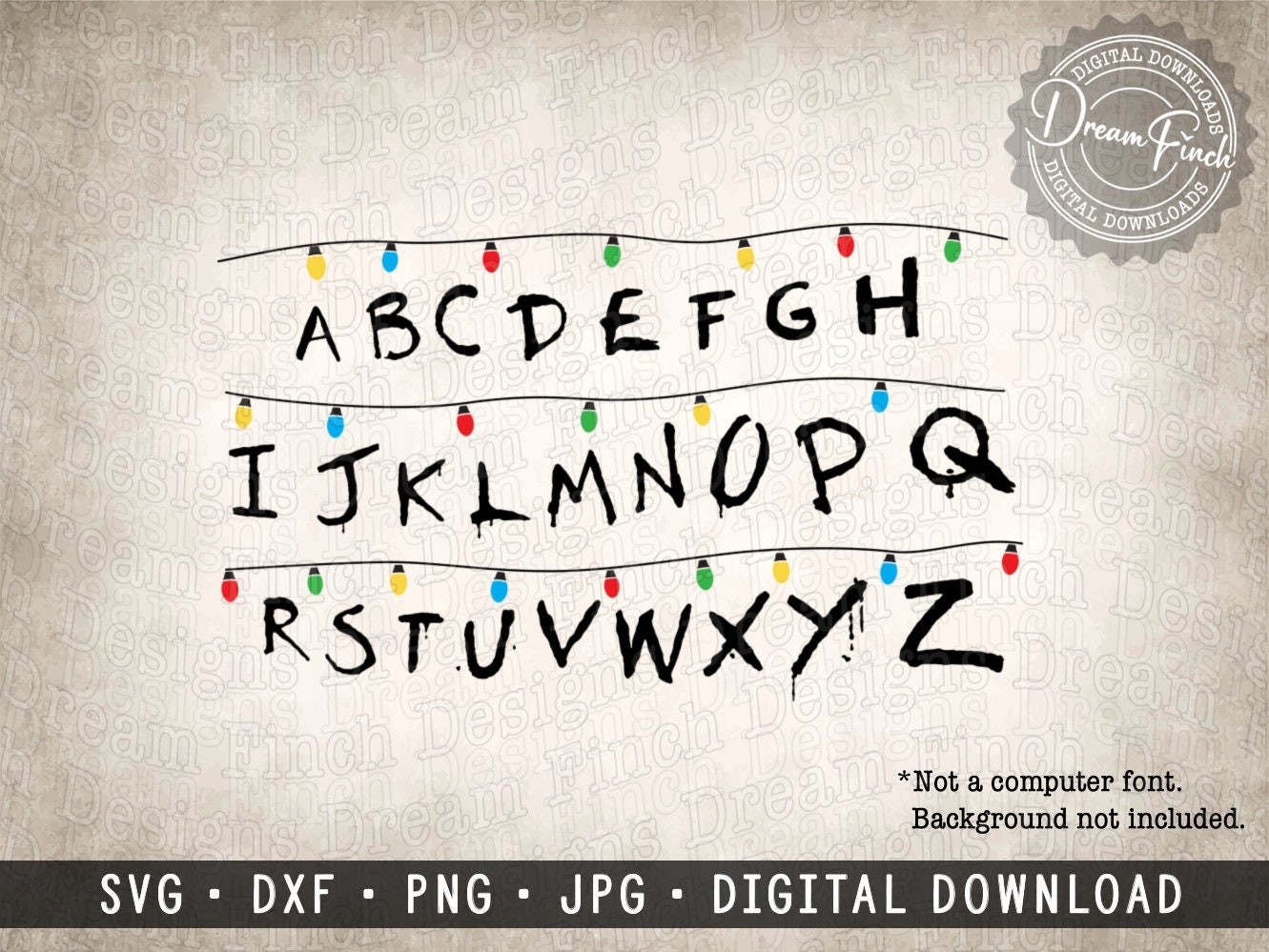 stranger things alphabet wall printable