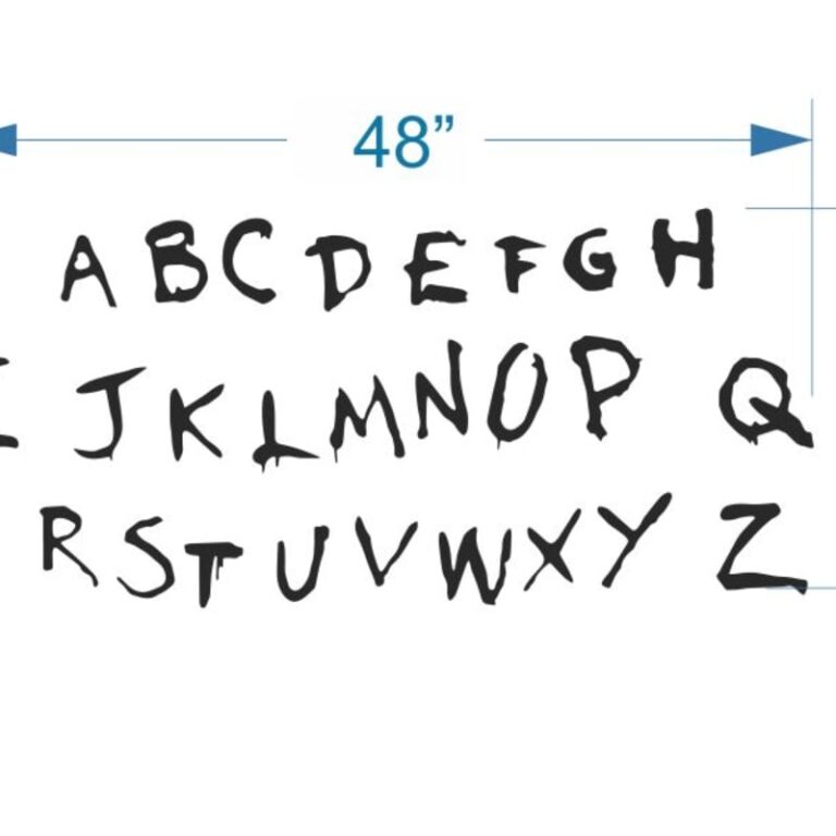 Stranger Things Alphabet Creepy Alphabet Wall Letters WoodlandManufacturing