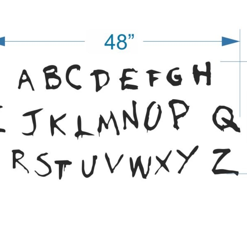 Stranger Things Alphabet Creepy Alphabet Wall Letters WoodlandManufacturing