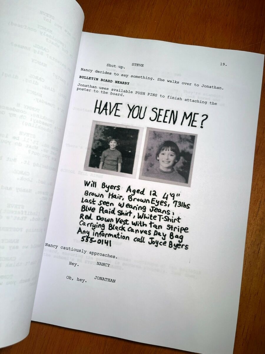 Stranger Things Script Signed The Weirdo On Maple Street Autograph Reprints