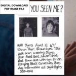 Stranger Things Will Byers Missing Poster Digital Download Etsy Australia