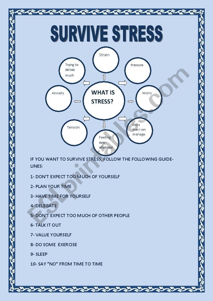 Stress management worksheets Worksheets Library