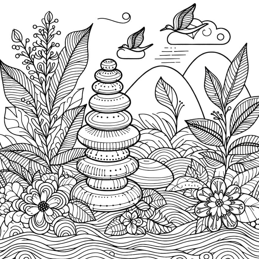 stress relief coloring pages printable