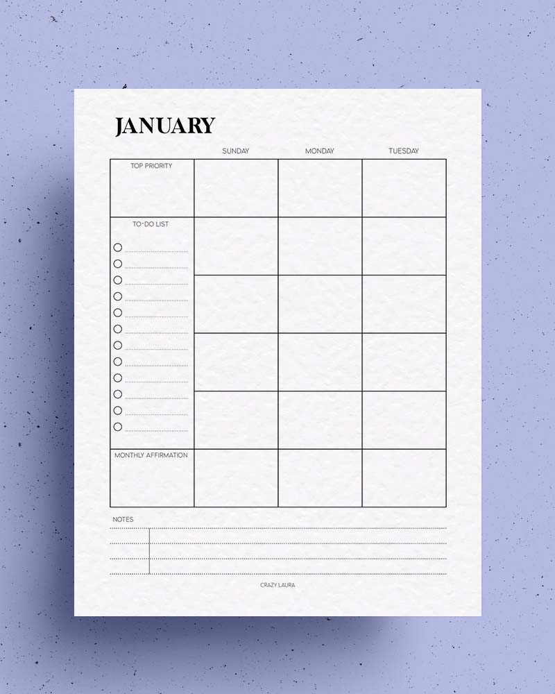 printable student planner download