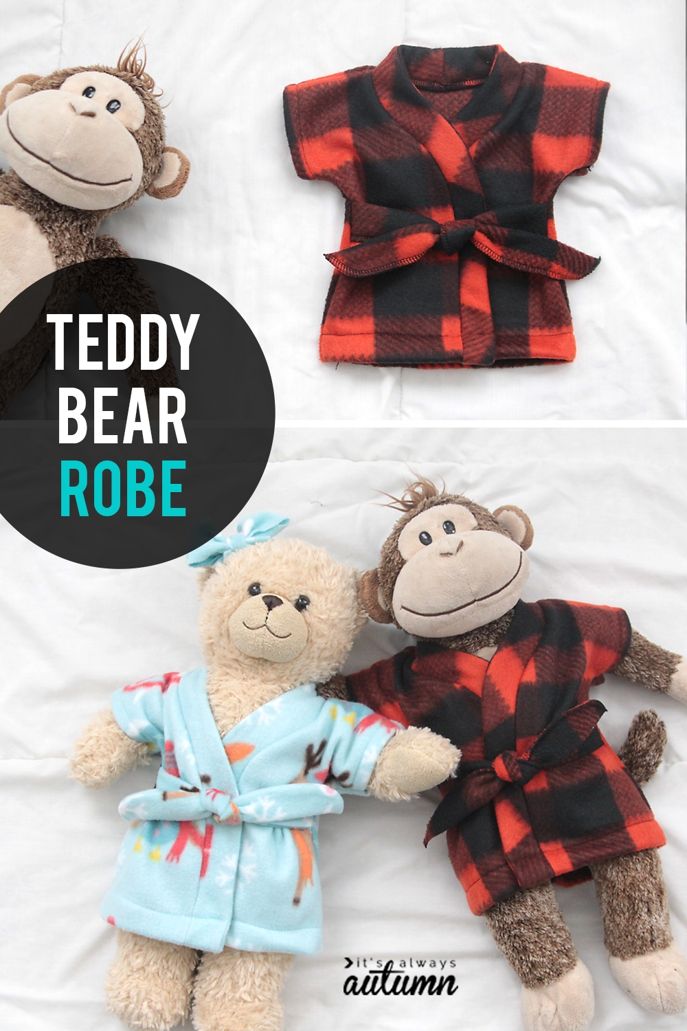 Stuffed Animal U0026 Teddy Bear Robe free Sewing Pattern It s 