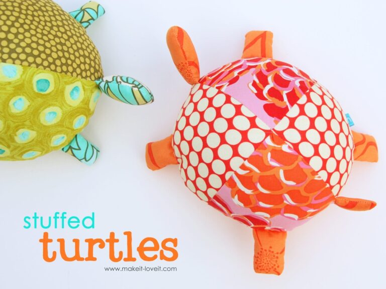 Stuffed Fabric Turtles with Pattern Pieces Make It U0026 Love It