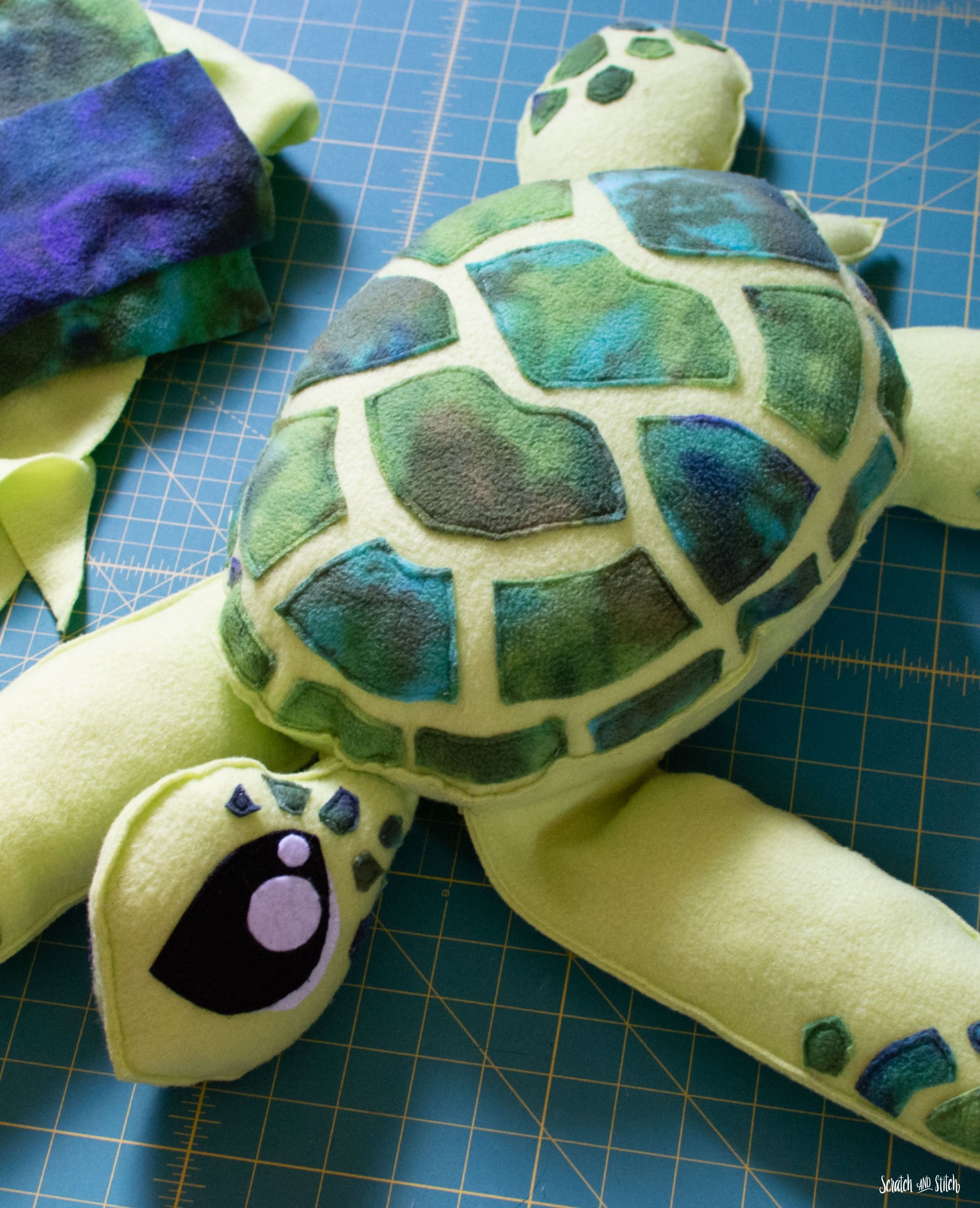 Stuffed Sea Turtle Sewing Pattern Scratch And Stitch