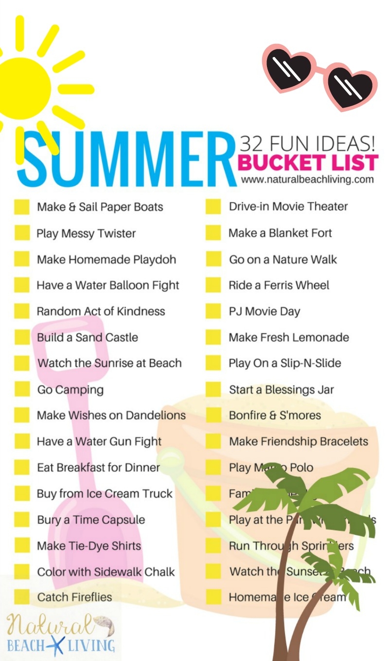 summer goals kids printable