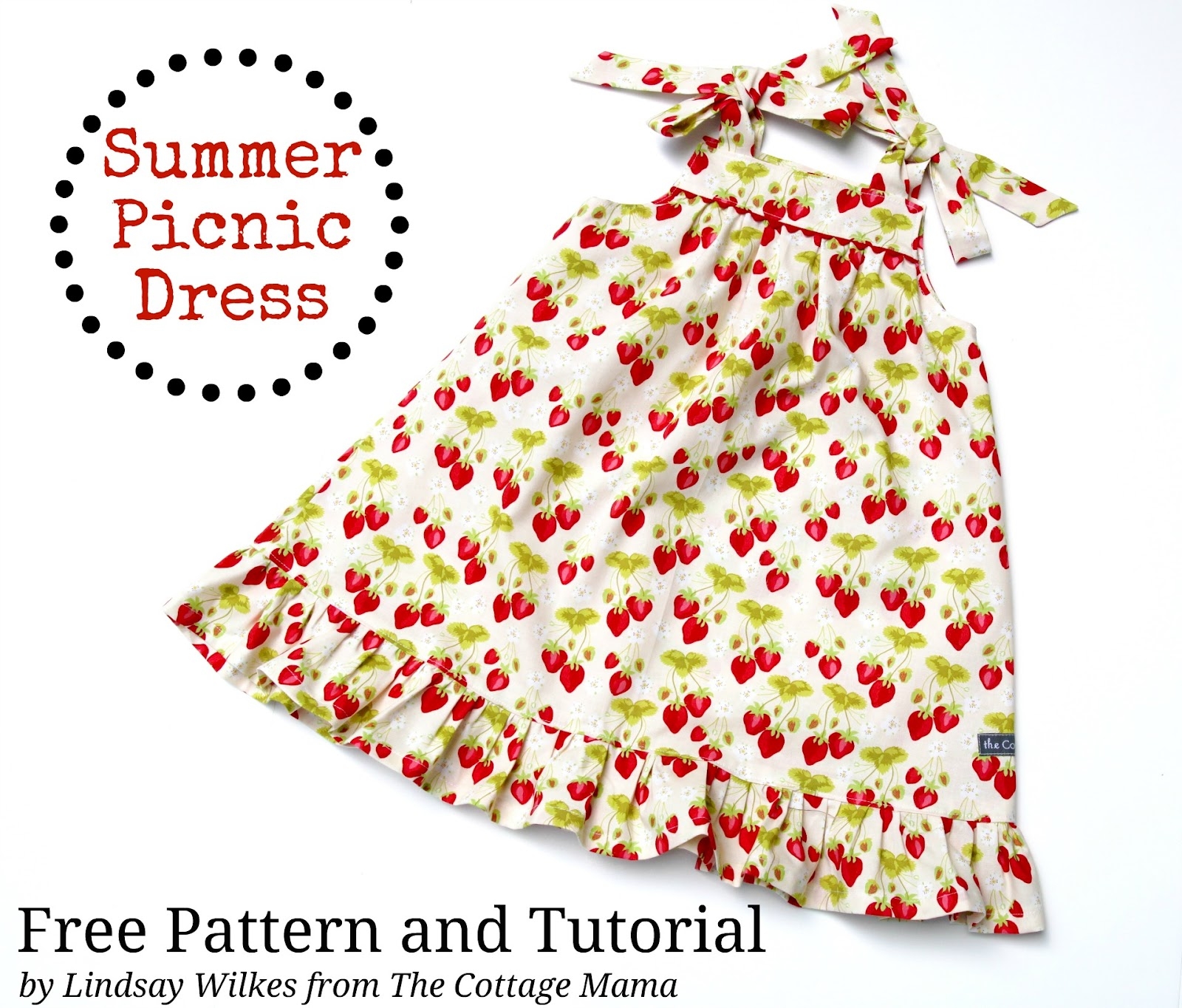 Summer Picnic Dress Free PDF Pattern And Tutorial The Cottage Mama