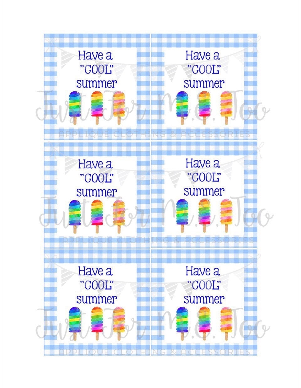 Summer Printable Tags Have A Cool Summer Instant Download 