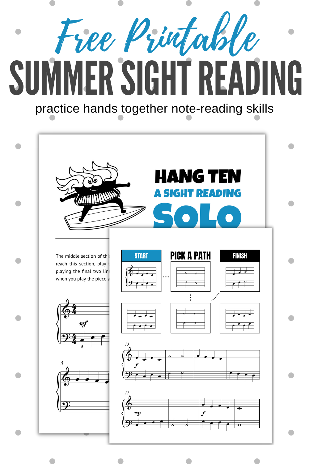 Summer Sight Reading A Hang Ten Surfing Solo For Primer