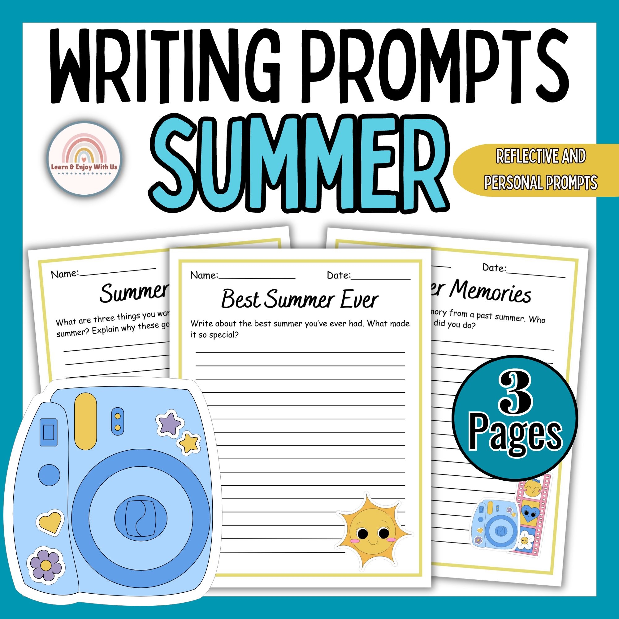 Summer Writing Prompts 4th Grade Reflective And Personal Prompts