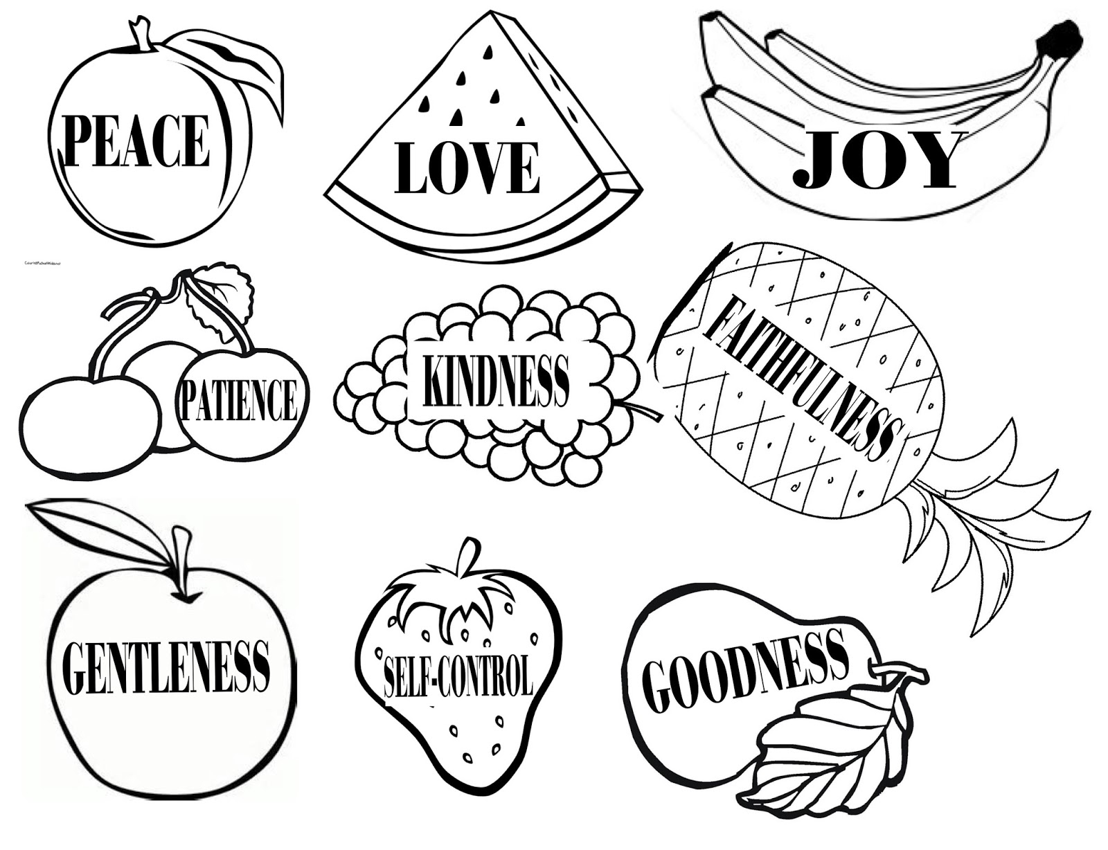 fruit of the spirit necklace printable