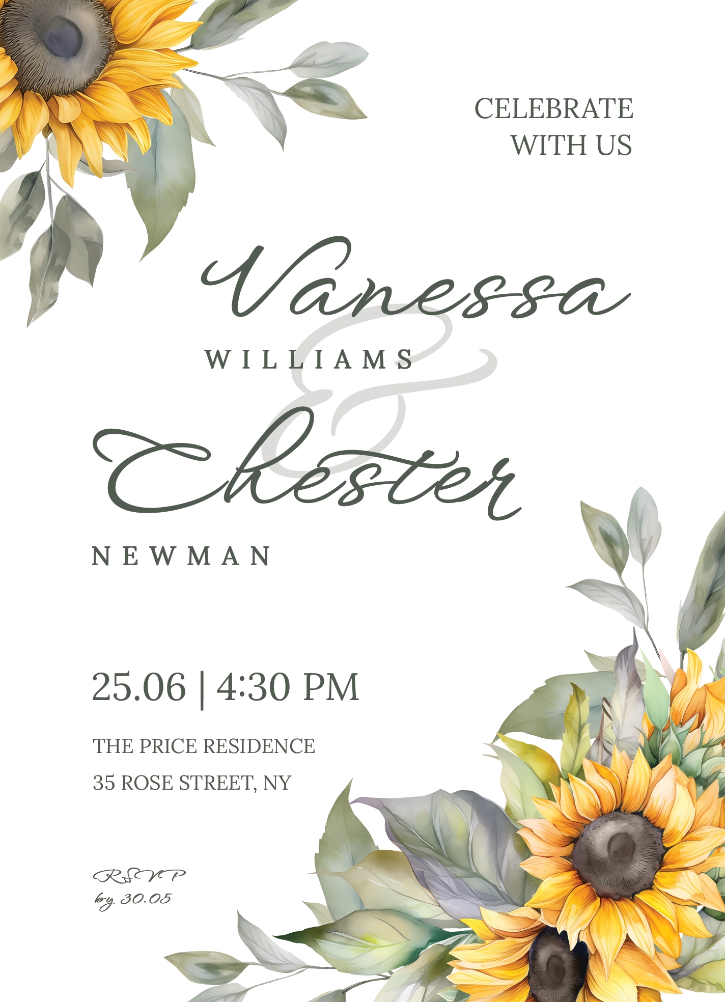 Sunflower Wedding Invitation Free Google Docs Template Gdoc io Sunflower Wedding Invitation Free Google Docs Template Gdoc io