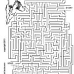 Super Superhero Maze Number 8 Kids Maze Activity Page To Print Out