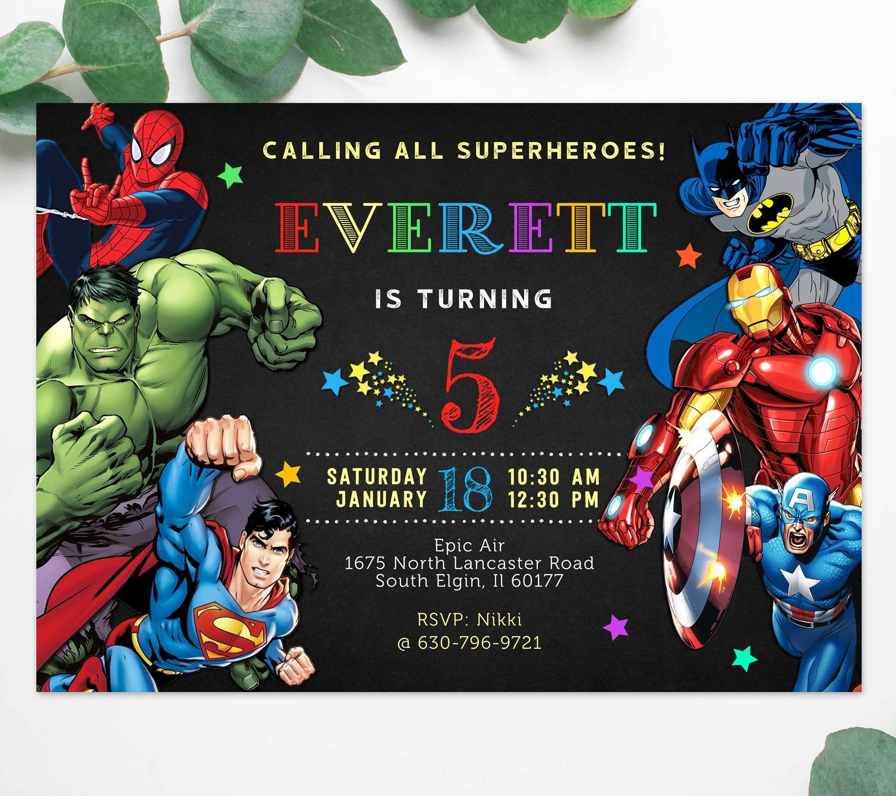 Superhero Birthday Party Invitation Edit Yourself Online Now Superhero Birthday Party Invitation Edit Yourself Online Now