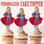 Superhero Cupcake Topper Personalized Supergirl Cupcake Topper Printable Custom Photo Superlady Cupcake Topper Birthday Decor Etsy