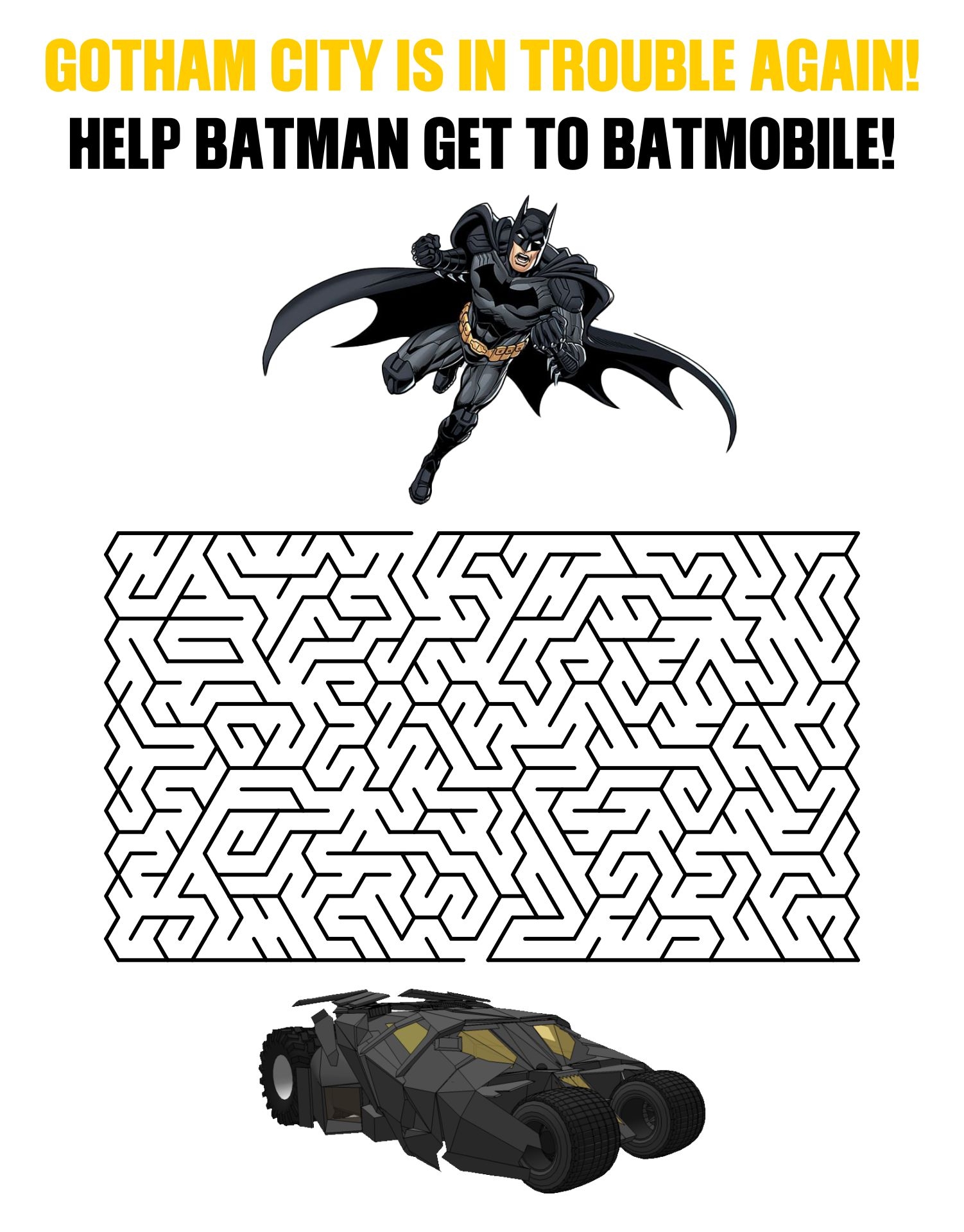 Superhero Mazes 10 Free PDF Printables Printablee