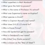 Superhero Trivia Questions And Answers Marvel U0026 DC 