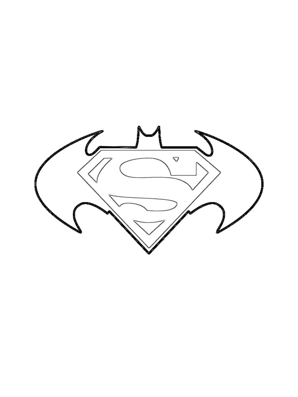 superman logo printable coloring pages