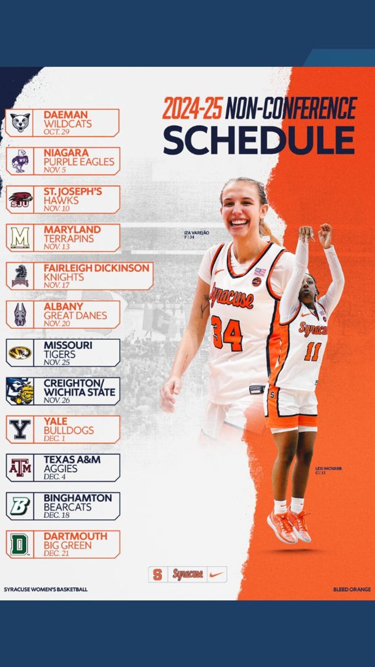 Syracuse Women s Basketball Announces Non conference Schedule