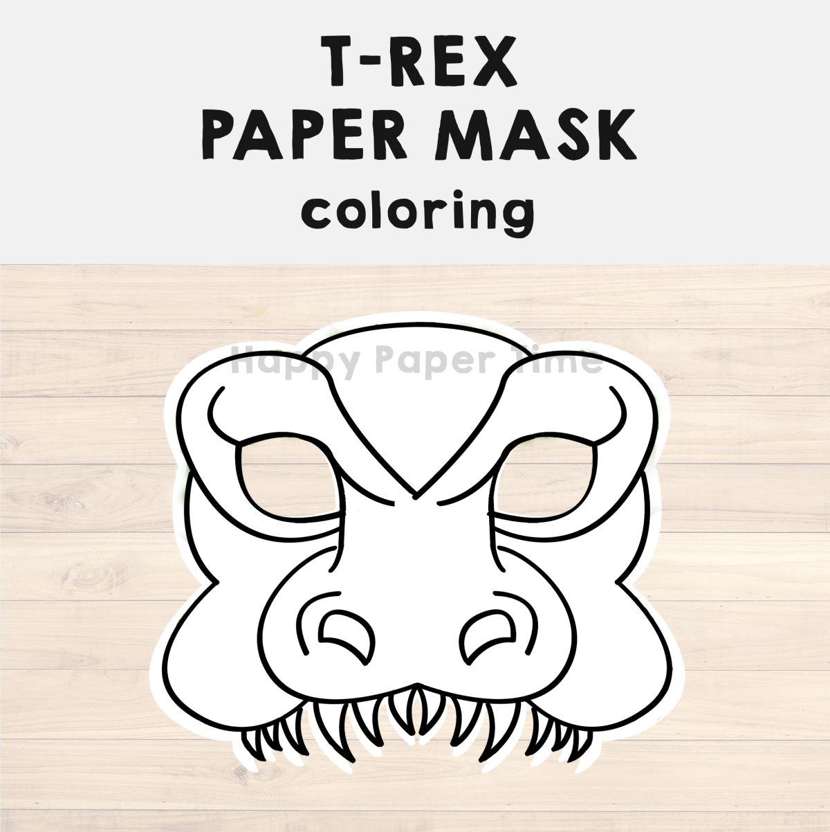 T Rex Paper Mask Printable Dinosaur Coloring Craft Activity Costume Made By Teachers