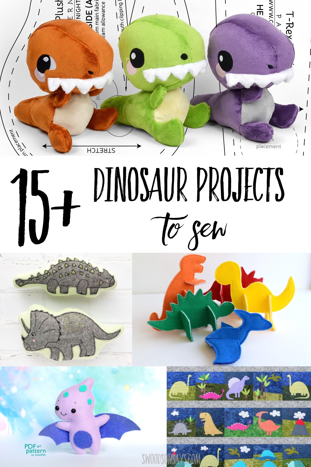 T Rex Plush Template Free Printable Dinosaur Sewing Patterns Free 