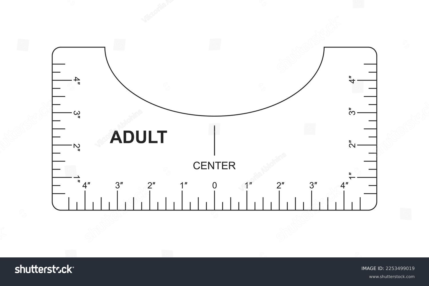 T Shirt Alignment Guide Adult Size Stock Vector Royalty Free 2253499019 Shutterstock