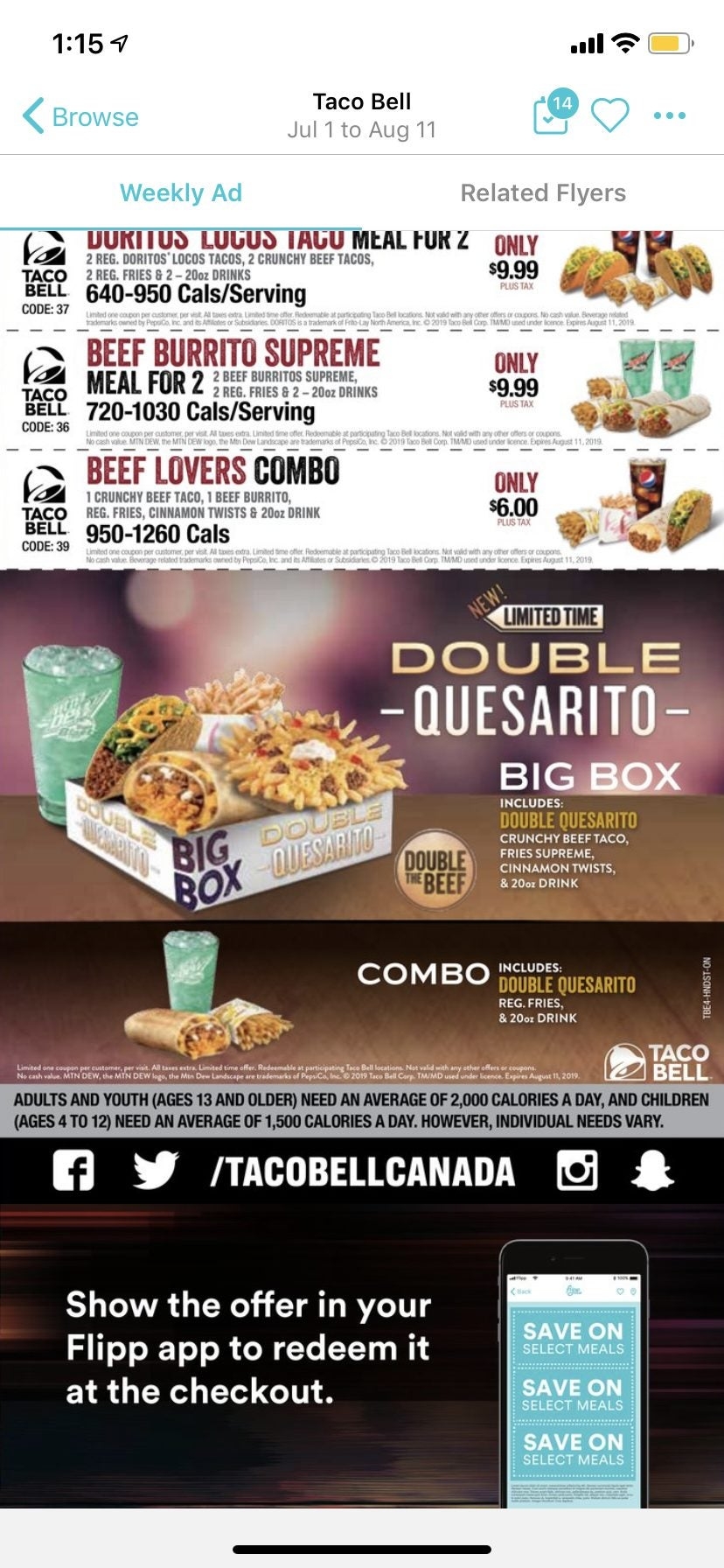 Taco Bell Taco Bell Flipp Coupons RedFlagDeals Forums Taco Bell Taco Bell Flipp Coupons RedFlagDeals Forums