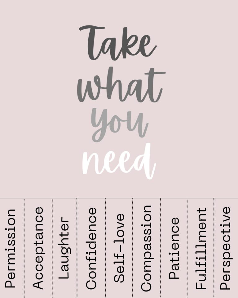 Take What You Need Digital Print Mental Health Art By A Therapist Printable Decor