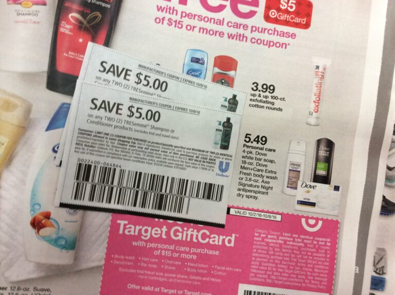 Target Free 5 Target Gift Card With A Personal Care Purchase Of 15 Or More SHIP SAVES